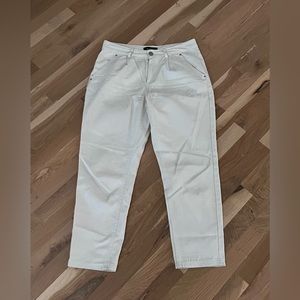 Cream pants for women.